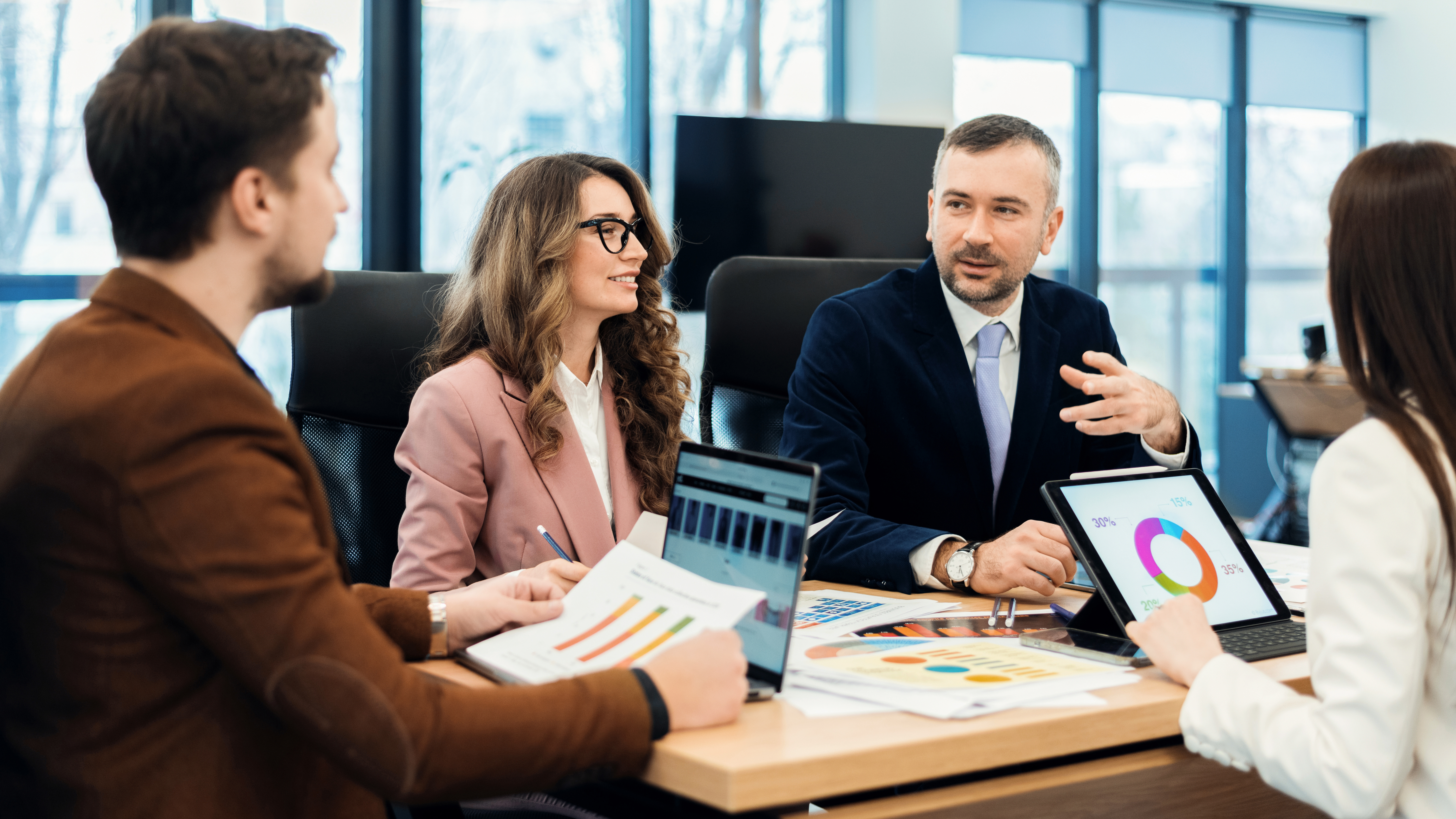 Business consultancy services dashboard and strategy overview