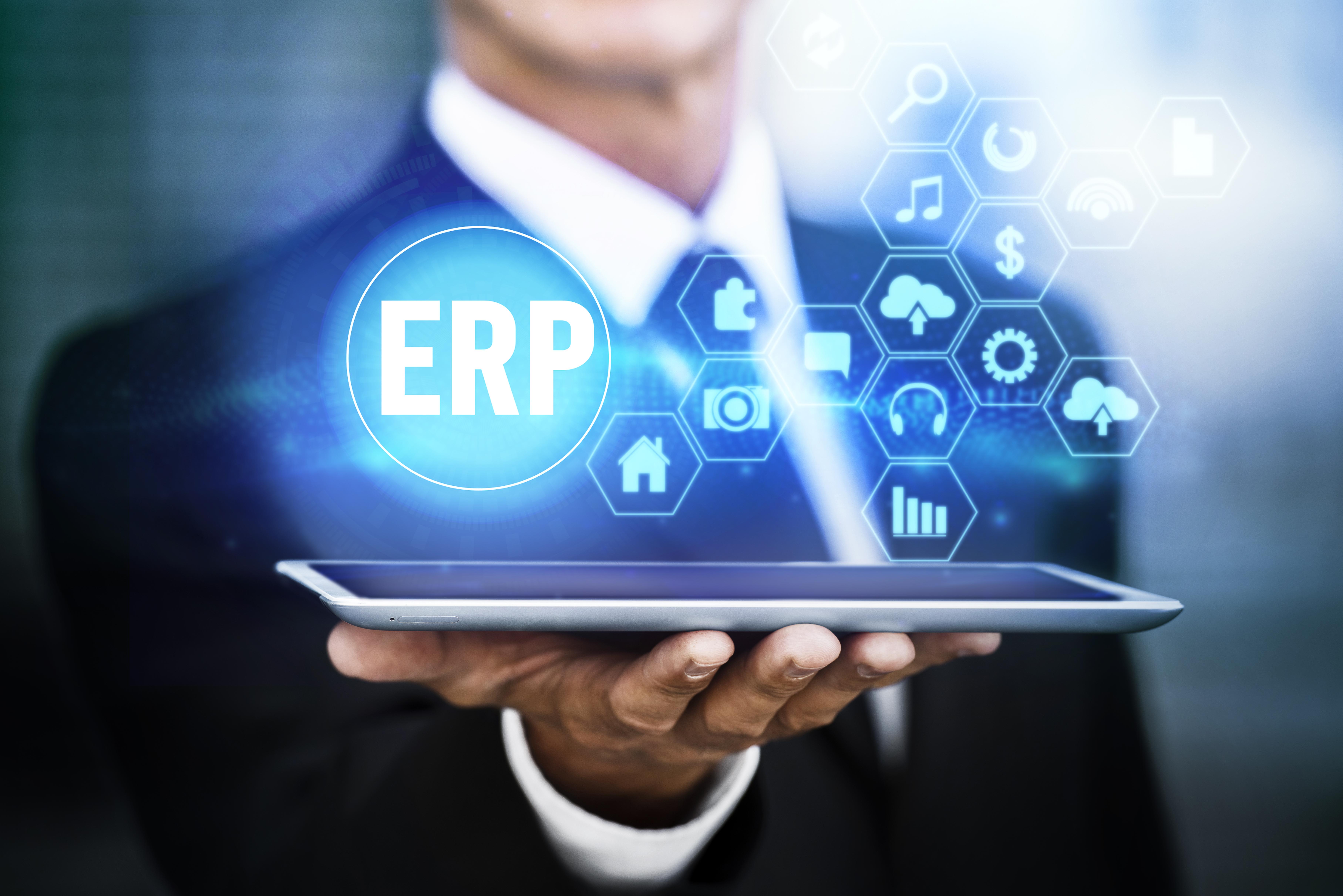 ERP setup and migration services dashboard view